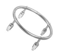 HEMOTON Stainless Steel Propane Tank Base Sturdy Movable Cylinder Rack with Wheels Gas Cylinder Stand with Rubber Casters, Raised Height 4.5cm, Supports for Home and Restaurant Use