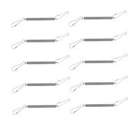 HEMOTON Stainless Steel Spring Clips for Animal Cages 10 Pack Latch for Rabbit Birdcage Small Pet Enclosures Fast Secure Closure