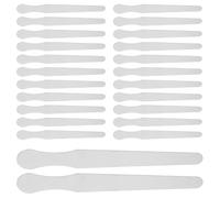 HEMOTON Stainless Steel Tongue Depressors with View 20pcs Moderate Thickness Sturdy Silver Metal Press Sticks for Oral Care and Practice Suitable and Crafting