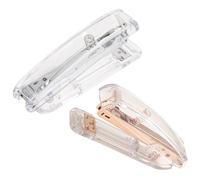 HEMOTON Staplers Hardly Jams Staples 2pcs Multi-Function Small with Acrylic and Aluminum Alloy Construction Mini Stapler Set Desktop for Home and Office Use
