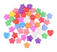 HEMOTON Star Ball Pit Balls 60 Pieces 2.7 Inch Diameter Plastic Heart and Five-Pointed Star Balls for Indoor Kids Play Pools and Party Toys
