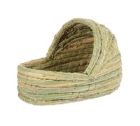 HEMOTON Straw Woven Chicken Nest Box for Small Animals Lightweight Portable Cage Accessory Enhances Egg Quality and Farm Aesthetics Natural Bedding for Chickens Parrots and Birds
