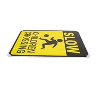 HEMOTON Street Sign for Traffic Slow down Playing Iron Metal Weatherproof Road Sign for Driveway and Neighborhood Safety