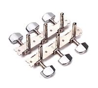 HEMOTON String Acoustic Guitar Tuning Machine Head Metal Square Button a Chrome Tuning Pegs for Classical Guitar and Pitch Control