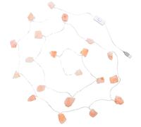 HEMOTON String Himalayan Room Light Himalayan Rock Salt Night Lamp Decor Orange Fairy Lights Bedside Decorative USB Night Lamp Natural Salt Stone Hanging Led
