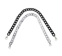 HEMOTON Stylish Acrylic and Alloy Fishbone Chain Strap for Handbag Replacement, Silver Colour with Removable Fastening, Convenient to Change and Decorate Your Bag for Everyday Use