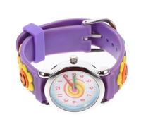 HEMOTON Sunflower Watch with Stainless Steel Buckle Comfortable PVC Strap Numerals Easy-Read Teaching Tool for Boys and Daily Wear