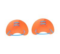 HEMOTON Swim Webbed Gloves for Adults Swimming Hand Paddles for Enhanced Technique Stroke Mechanics Ergonomic Design Orange for Training Fitness