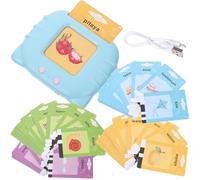 HEMOTON Talking Flash Cards Educational for 2 Year Olds Bilingual Preschool Learning Cards Cognitive Speech Therapy Sensory for Early Childhood Development