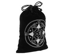 HEMOTON Tarot Card Storage Bag Drawstring Closure Velvet Pouch for Organizing Divination Tools