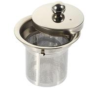 HEMOTON Tea Strainer Insert with Lids Stainless Steel Tea Infuser Tea Filters Metal Teapot Replacement Mesh Strainer Tea Pot Accessories (Silver)