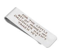 HEMOTON Tie Clip Necktie Bar Stainless Steel Silver, Works for Most Regular Ties, Father the Bride Gift, Wedding Accessory