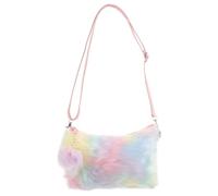 HEMOTON Tie-dye Creative Plush Women Cross Body Shoulder Bag for Ladies
