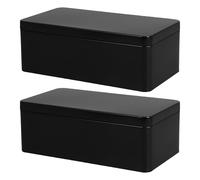HEMOTON Tinplate Metal Storage Boxes and Elegant Design with Large Capacity 2pcs Money Collection, or Multipurpose Home Organizer for Wedding Party Favors, Candy