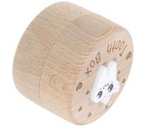 HEMOTON Tooth Keepsake Box for Boys Cute Baby Tooth Box Wood Material Intricate Carved Design Large Capacity Preserving Memories for Parents