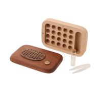 HEMOTON Tooth Keepsake Box Wooden Storage Container Portable Tooth Box for Kids' Memories