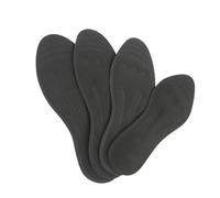 HEMOTON TPU Liquid Massaging Insoles for Plantar Fasciitis, Soft Velvet Material Thin and Flexible Design, Therapeutic Foot Massage Shoe Inserts Size XL Black