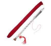 HEMOTON Traditional Chinese Bawu Ethnic Vertical Blowing Flute with G Tuning, Detachable Bamboo Flute with Stainless Steel and Abs Parts, Elegant Porcelain-like Design for Performance and Random Color