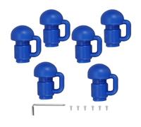 HEMOTON Trampoline Pole Caps UV Resistant Pp Replacement Parts Blue, for 1 Inch Diameter Rods Safety Protection for Fencing Posts and Deck Railings for Garden and Outdoor Playset