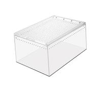 HEMOTON Transparent Reptile Keeper Box Multi Function Cage for Snakes Frogs and Spiders Leak No Assembly Required Breeding Accessory