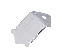 HEMOTON Triangle Plated 8-string Mandolin Tailpiece with Cover and Screws Chrome Finish Decorative Flower Pattern for Mandolin Replacement Parts