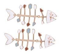 HEMOTON Unique Fish Bone Dangle Earrings for Women Alloy Creative Drop Statement Jewelry Funny Quirky Fashion Accessory for Parties and Travel