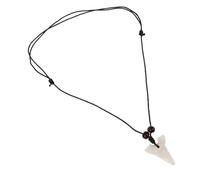 HEMOTON Unisex Shark Tooth Necklace for Men and Women Safe Material Pendant Symbolizing Strength and Courage Unique Gift for Boys and Beach Party Jewelry Accessory