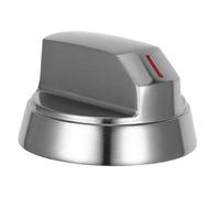 HEMOTON Universal Cooker Knob Replacement, 8mm Shaft Zinc Alloy, Gas Stove Control Knob for Oven, Grill Appliance, Microwave, Camping and Kitchen Use, Silver,
