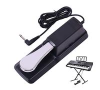 HEMOTON Universal Piano Sustain Pedal with Non-slip Base Black Keyboard Foot Pedal Compatible with Electronic Keyboards and Digital Pianos Suitable for Yamaha