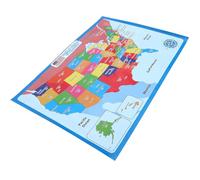 HEMOTON Usa Map Poster with Creative Design, Synthetic Paper, Compact Size Educational Hanging Learning Poster for Preschool Education to Cultivate Intellectual