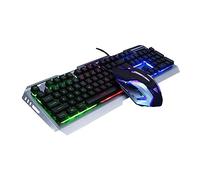 HEMOTON Usb Backlit Mechanical Keyboard Layout Led Gaming Keyboard Clicky Keys and Multimedia Fn Shortcuts