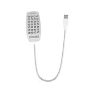 HEMOTON USB Computer Light with 28 LED Lights, Eye Protection and Flexible Gooseneck, White Plastic USB Lamp for Laptop, for Reading and Working