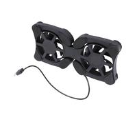 HEMOTON USB Powered Laptop Cooling Stand with 2 Fans Black Abs Foldable Portable Cooler for Comfortable Use and Efficient Heat Dissipation