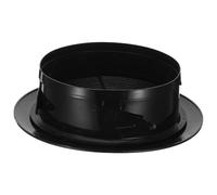 HEMOTON Ventilation Cover 8 Inch Black Round ABS Wall Vent Outlet Cover with Quiet Operation and Low Power Consumption for Garage