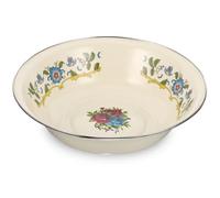 HEMOTON Vintage Enamel Bowl 30cm Retro Multi-Purpose Enamel Basin Cream White Household Soup and Mixing Bowl Suitable for Kitchen Use