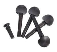 HEMOTON Violin Tuning Pegs Replacement Set Ebony Wood for Full Violin String Tuning Pegs Orchestral Strings Parts Accessories