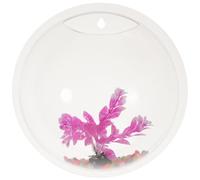 HEMOTON Wall Mounted Acrylic Hanging Fish Tank Pot for Plants and Small Fish, Hemispherical Rounded Shape with Polished Curve Surface, Easy to Clean and Hang, for DIY Micro