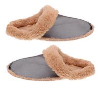 HEMOTON Warm Clog Liners for Winter Shoes, Removable Plush Fuzzy Inserts Fleece Lining, Washable Thermal Shoe Liners for Indoor and Outdoor Use, Size 40-41 Brown Short Tube