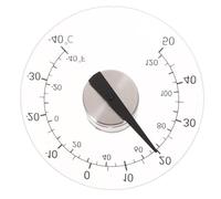 HEMOTON Waterproof Acrylic round Thermometer with Double-sided Adhesive for Indoor and Outdoor Use, 4.3 Inch Diameter, for Garden and Window Temperature Monitoring