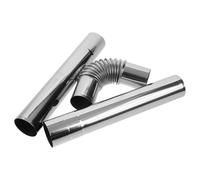 HEMOTON Wood Burner Flue Pipe Stainless Steel Chimney Flue Liner Lightweight High-Temperature Resistant Stainless Steel Tube for Home Heating with Vent Straight Tube