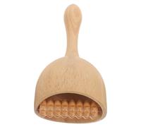 HEMOTON Wood Handheld Cup-Shaped Massager Scraping Tool for Back Relief, Labor-Saving and Easy to Hold Body Massage Device Suitable for Yoga and Traveling