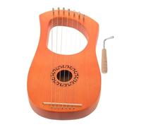 HEMOTON Wooden 7-string Lyre Harp for Beginners, Portable Small Polished Harp Musical Instrument, Basic Music Lyre Suitable for Adults and Music Lovers