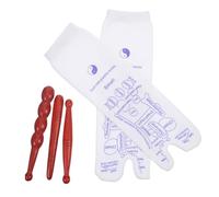 HEMOTON Wooden Acupressure Massage Stick Set - Multi-Function Facial and Body Massage Tools with Beaded and Gourd-Shaped Rollers for Therapy and Relaxation in Handheld Design