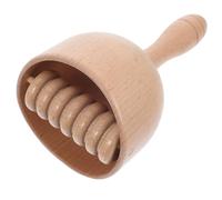 HEMOTON Wooden Back and Abdominal Massage Stick with Teeth Type Design, Made of Chinese Cherry, Manual Muscle Massager to Fatigue and Promote for Fitness Enthusiasts the Aged
