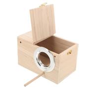 HEMOTON Wooden Bird Nesting Box for Parakeets and Small Birds Windproof Breeding House with Smooth Finish Outdoor Garden Shelter for Finches Cockatiels Budgerigars and Sparrows