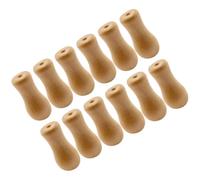 HEMOTON Wooden Blind Pull Cord Knobs Finely Crafted Smooth the Touch 12pcs Beige Cord Ends for Roller Shades and Blinds for DIY Living Room Window Treatments