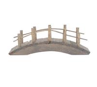 Hemoton Wooden Bridge for Miniature Garden Fairy Garden Arch Bridge Micro Landscape Garden Ornament 10 cm