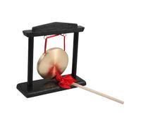 HEMOTON Wooden Cabbage Rack Gong Chinese Decorative Gong Mallet for Celebrations Feng Shui and Traditional Music