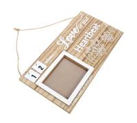 HEMOTON Wooden Digital Props for Shower Decor Keepsake Photo Frame Sonogram Picture Display Milestone Marker