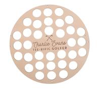 HEMOTON Wooden Golf Ball Display Rack Wall Mounted Organizer for Collectors Rustic Golf Decor Tabletop Showcase for Office and Home Storage